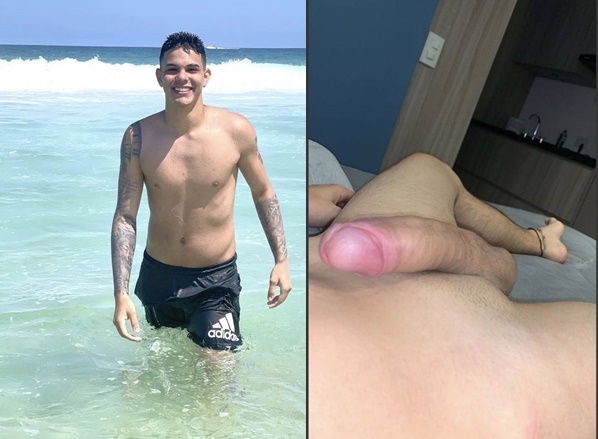 Victor Melo pelado mostrando seu pênis grande
